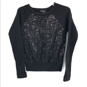 LOVE SEQUINED SMALL SWEATER.